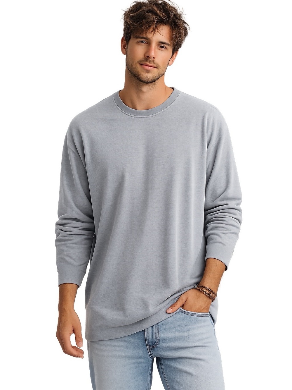 J. Crew Grey Cotton Long Sleeve Shirt